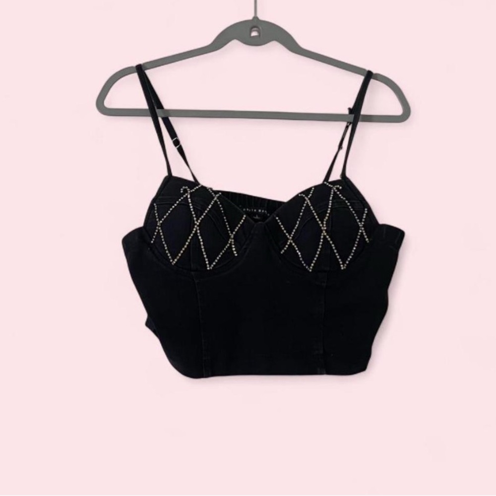Black Embellished Women's Top